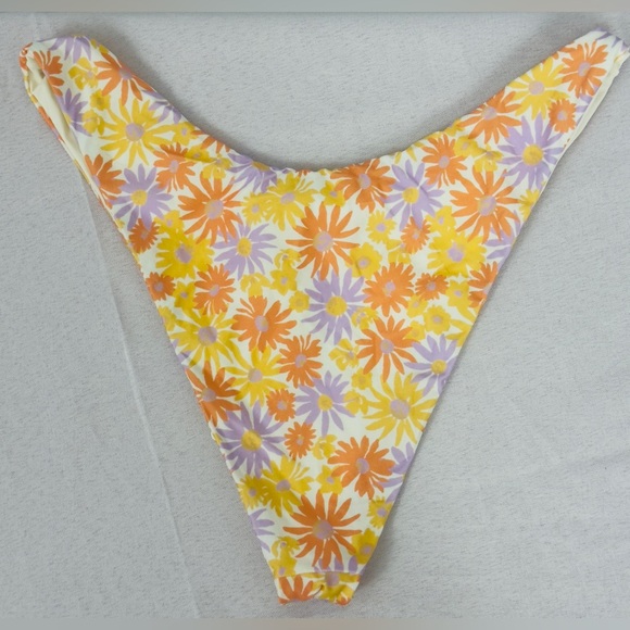 L*Space Cabana Low Rise High Leg Bitsy Bikini Bottom Oopsie Daisy Large     NWT - Picture 7 of 7